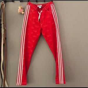 Adidas Track Pants Red